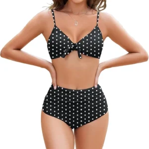 Push-Up Tie Knot Top and Bottoms - Black