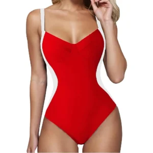 High-Cut Bathing Suit -Red